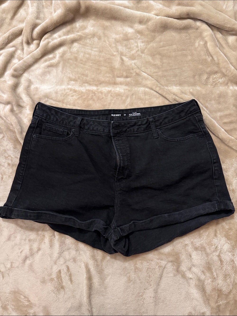 Old Navy Black Denim Cuffed Women's Shorts
